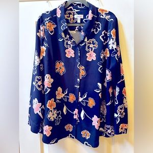 Women’s D & co navy shirt – size 1X